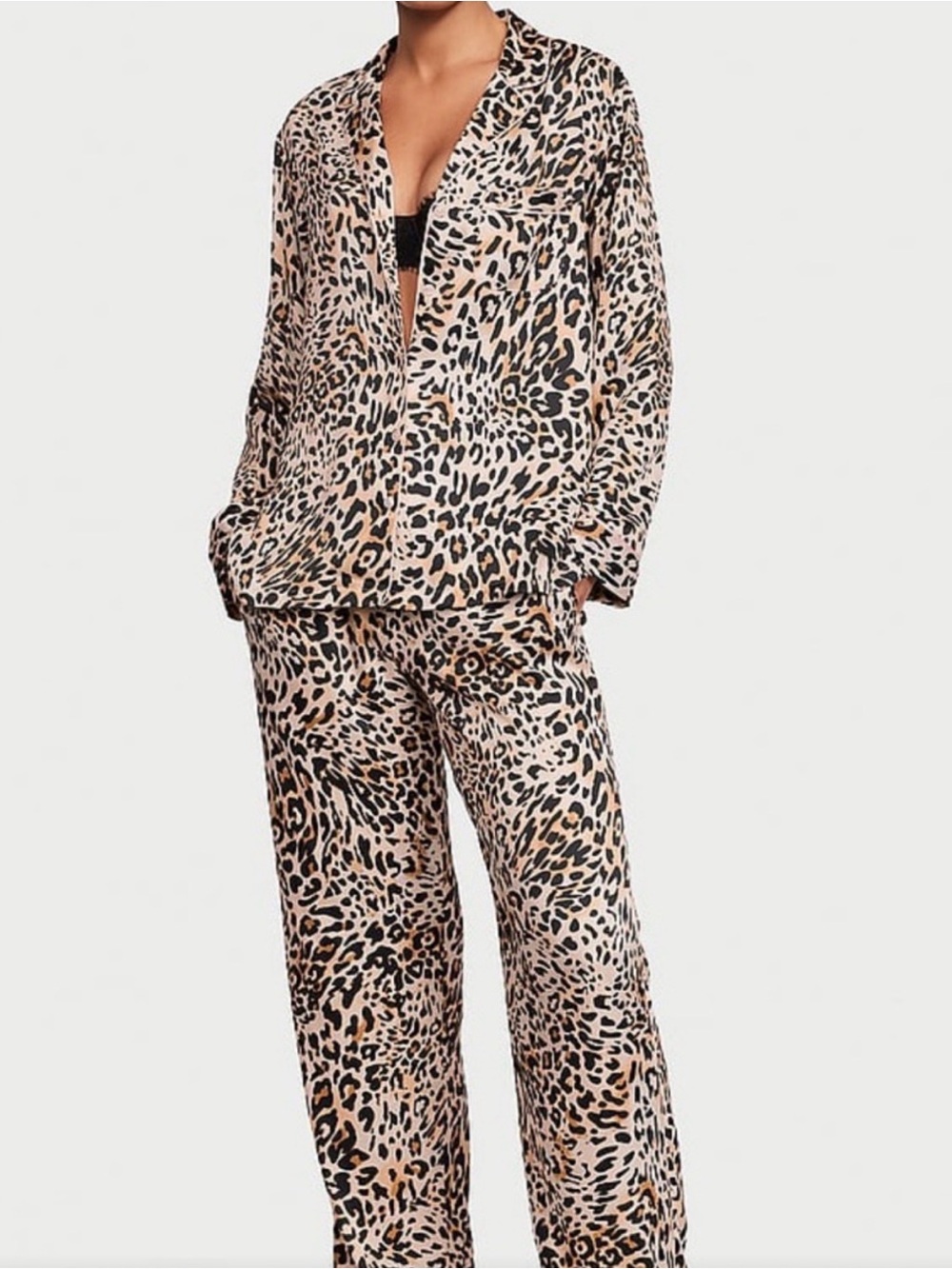 VICTORIA’S SECRETLeopard Print Maxi Dress in Beige and Black